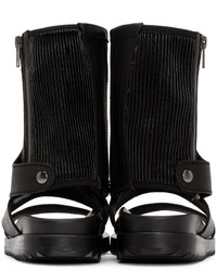 Ann Demeulemeester Black High Leather Sandals