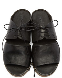 Marsèll Black Leather Gradone Sandals
