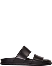 Saint Laurent Black Leather Nu Pied Sandals