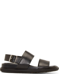 Marni Black Leather Sandals