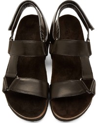 Marc Jacobs Black Leather Strap Sandals