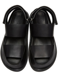 Marni Black Leather Straps Sandals