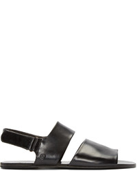 Marsèll Black Leather Two Band Sandals