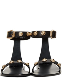 Versace Black Medusa Medallions Sandals