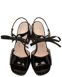 Marc Jacobs Black Patent Wilde Mary Jane Sandals