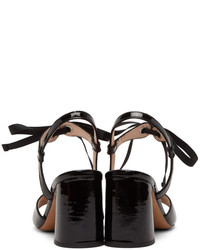 Marc Jacobs Black Patent Wilde Mary Jane Sandals