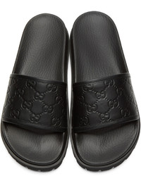 Gucci Black Pursuit Trek Slide Sandals