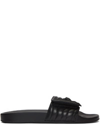 Versace Black Quilted Medusa Sandals