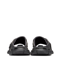 Balenciaga Black Track Slide Sandals