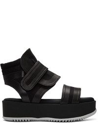 Marni Black Velcro Platform Sandals