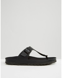 Asos Brand Thong Sandals In Black