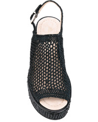 Robert Clergerie Crochet Mesh Sandals