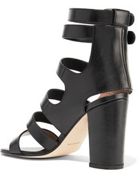 Laurence Dacade Dana Buckled Leather Sandals Black