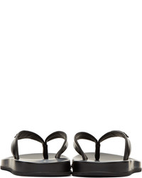 Dolce & Gabbana Dolce And Gabbana Black Leather Slide Sandals