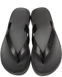 Dolce & Gabbana Dolce And Gabbana Black Leather Slide Sandals