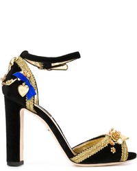 Dolce & Gabbana Flower Appliqu Sandals