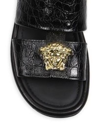 Versace Double Strap Leather Sandals