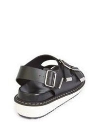 Givenchy Double Strap Wedge Sandals