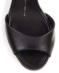Giuseppe Zanotti Emmanuelle Mirror Heel Leather Peep Toe Sandals