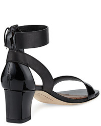 Donald J Pliner Farah Patentleather City Sandal Black