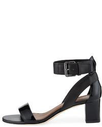 Donald J Pliner Farah Patentleather City Sandal Black