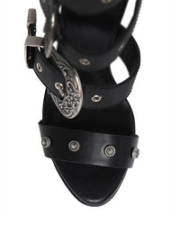 Fausto Puglisi 110mm Western Leather Strap Sandals
