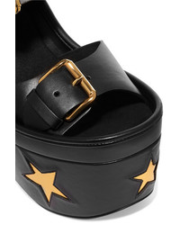 Stella McCartney Faux Leather Platform Sandals Black