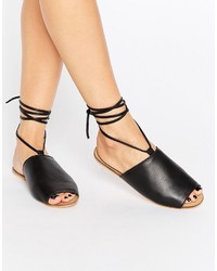 Asos Freed Leather Lace Up Sandals
