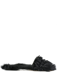 Alberta Ferretti Fur Detail Sandals