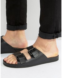 Aldo Grandchamp Sandals In Black Leather