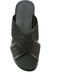 Versace Greek Key Crossover Sandals