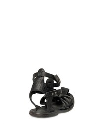 Handmade Grained Leather Cage Sandals