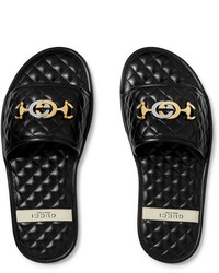 Gucci Horsebit Quilted Leather Slides