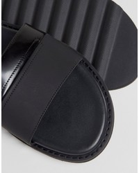 Hugo Boss Hugo By Delight Leather Slider Sandals