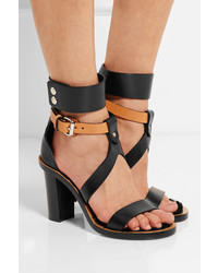 Isabel Marant Jenyd Shearling Lined Leather Sandals Black