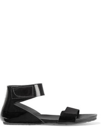 Pedro Garcia Joline Patent Leather Sandals Black