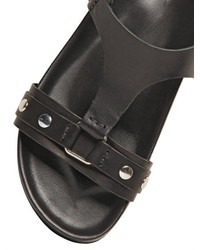 Just Cavalli Metallic Detail Leather Sandals