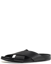 Gucci Leather Crossover Sandal Black