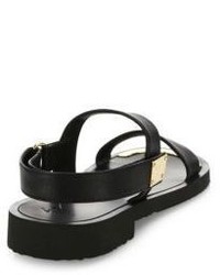 Giuseppe Zanotti Leather Double Strap Slingback Sandals
