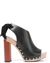 Proenza Schouler Leather Platform Sandals Black