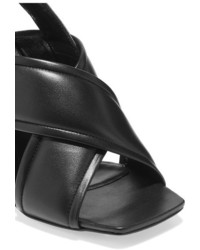 Marni Leather Slingback Sandals Black