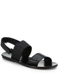 DSQUARED2 Lizard Stamped Leather Sandals