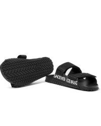 Versace Logo Detailed Webbing And Rubber Sandals