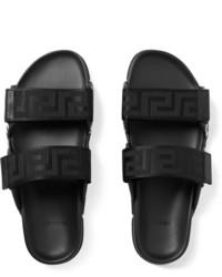 Versace Logo Detailed Webbing And Rubber Sandals