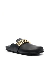 Moschino Logo Lettered Closed Toe Sandals