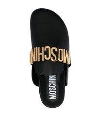 Moschino Logo Lettered Closed Toe Sandals