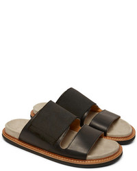 Maison Margiela Leather And Suede Two Strap Sandals