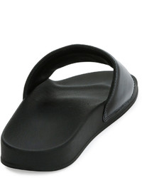 Marcelo Burlon County of Milan Marcelo Burlon Giulia Leather Pool Slide Sandal Black