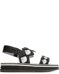 Markus Lupfer Slingback Shell Embroidery Sandals