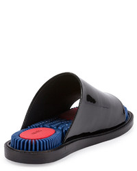 Kenzo Massage Patent Slide Sandal Noir